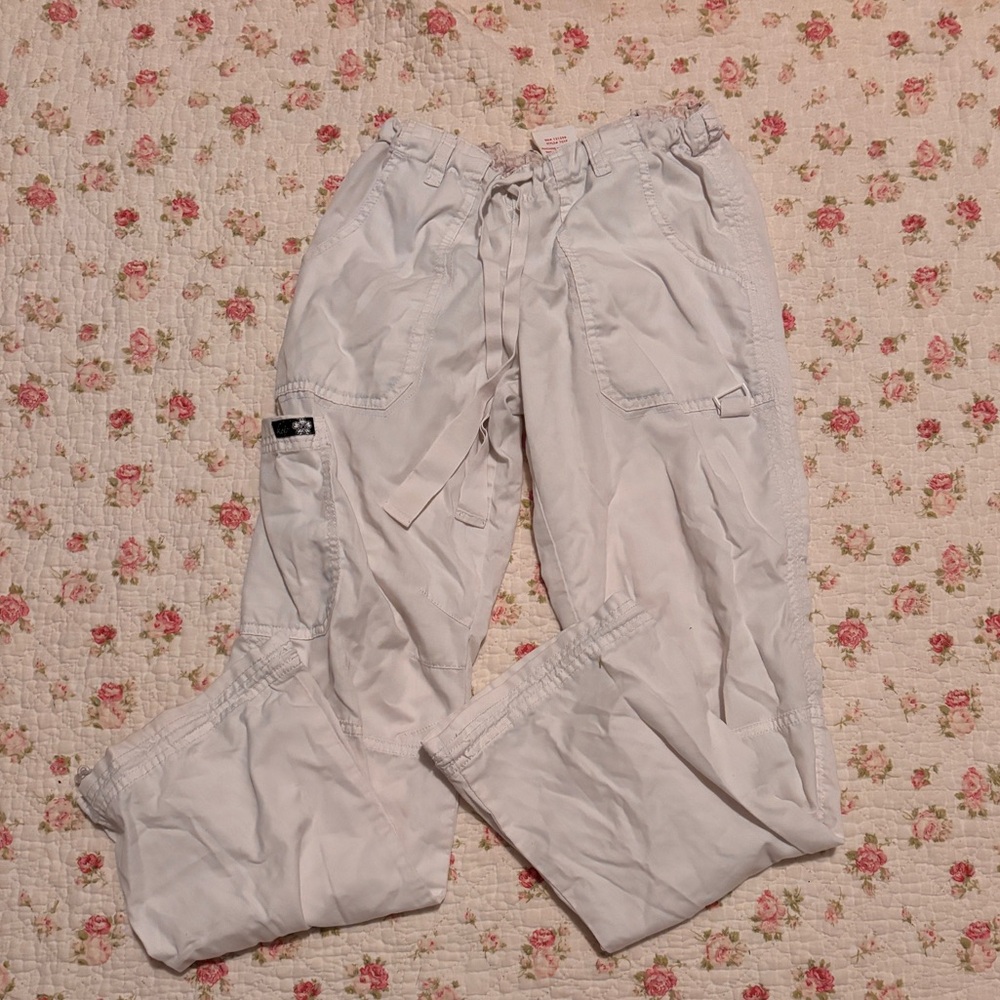 White cargo pants